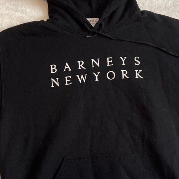 Authentic Barney's New York Black Hoodie Hooded Sweatshirt Size Small - Picture 6 of 10